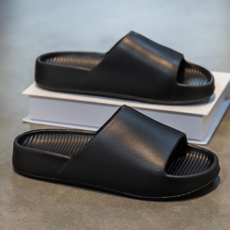 Weiche Hausschuhe Paare Home Outdoor Slipper Sommer Frauen Schlafzimmer Dicke Sohle Schuhe Strand Sandalen Männer Flip-Flops Duschschuhe 42-43 von Joom DACH