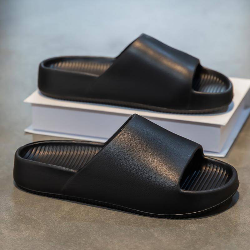 Weiche Hausschuhe Paare Home Outdoor Slipper Sommer Frauen Schlafzimmer Dicke Sohle Schuhe Strand Sandalen Männer Flip-Flops Duschschuhe 42-43 von Joom DACH