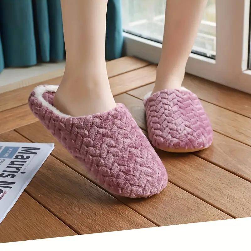 Weiche Hausschuhe für Herren, Heimgebrauch, Indoor-Slipper, Lässiger und modischer Stil, Minimalistisches Design, Für Männer und Frauen geeignet 36-37 violett von Joom DACH