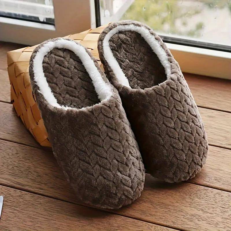 Weiche Hausschuhe für Herren, Heimgebrauch, Indoor-Slipper, Lässiger und modischer Stil, Minimalistisches Design, Für Männer und Frauen geeignet 42-43 braun von Joom DACH