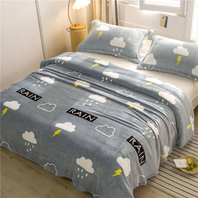 Weiche Laken Decken Dual-Use Warm halten dünne einlagige Decke Haushaltswaren einlagige dünne Plüschdecke Frühling und Herbst 150cm*200cm von Joom DACH