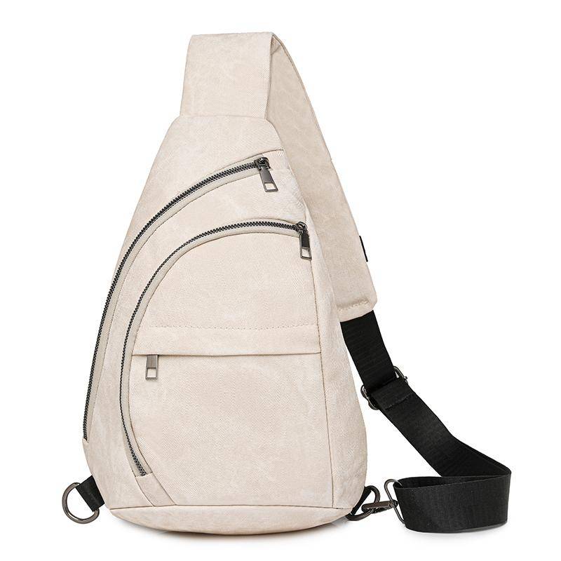 Weiche Leder Brust Tasche Outdoor Umhängetasche Vintage frauen Schulter Tasche beige von Joom DACH