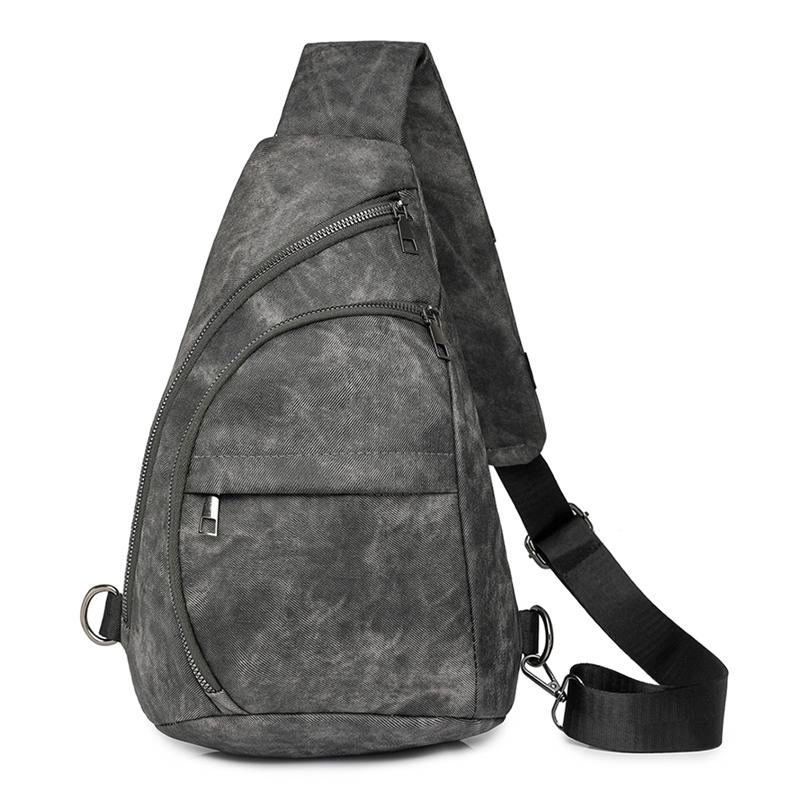 Weiche Leder Brust Tasche Outdoor Umhängetasche Vintage frauen Schulter Tasche schwarz von Joom DACH