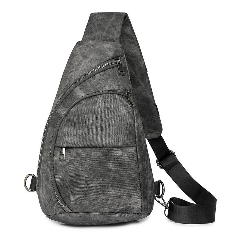 Weiche Leder Brust Tasche Outdoor Umhängetasche Vintage frauen Schulter Tasche schwarz von Joom DACH