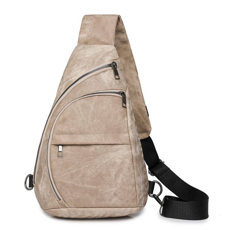 Weiche Leder Brust Tasche Outdoor Umhängetasche Vintage frauen Schulter Tasche khaki von Joom DACH