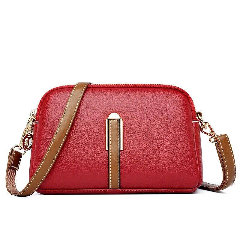 Weiche Leder Umhängetasche Frauen Handtasche Designer Rindsleder Flap Bag Luxus frauen Messenger Taschen Umhängetaschen Für Frauen rot Weiche Leder Umhängetasche Frauen Handtasche Designer Rindsleder Flap Bag Luxus frauen Messenger Taschen Umhängetaschen Für Frauen rot von Joom DACH
