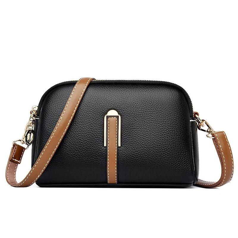 Weiche Leder Umhängetasche Frauen Handtasche Designer Rindsleder Flap Bag Luxus frauen Messenger Taschen Umhängetaschen Für Frauen schwarz Weiche Leder Umhängetasche Frauen Handtasche Designer Rindsleder Flap Bag Luxus frauen Messenger Taschen Umhängetaschen Für Frauen schwarz von Joom DACH