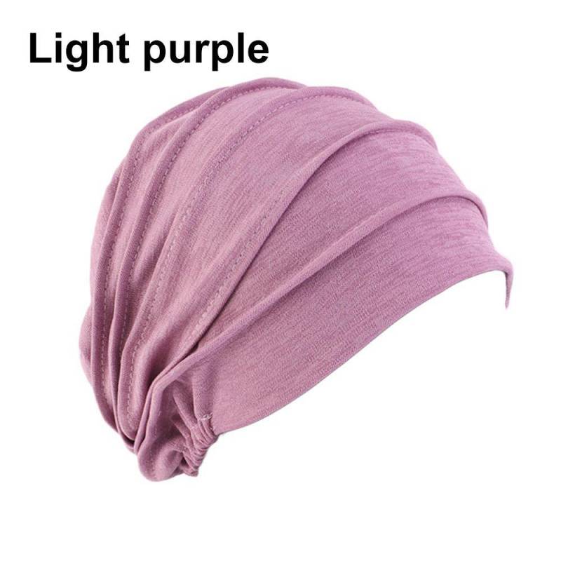 Weiche Winter Warme Haarausfall Kopftuch Mützen Kopf Wrap Chemo Hut Muslimischen Hijabs Frauen Turban Hut licht lila von Joom DACH