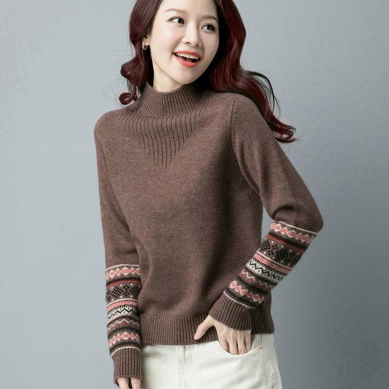 Weicher Rollkragenpullover Damen Herbst und Winter Unterhemd mit lockerem, dünnem Strickpullover OneSize von Joom DACH