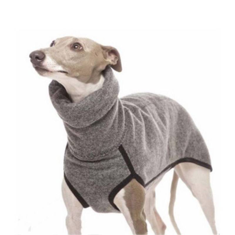 Weicher Rollkragenpullover für große Hunde, elastisch, für Hunde, Winter, warmer Mantel, hoher Kragen, Haustierkleidung, Herbst XL grau von Joom DACH