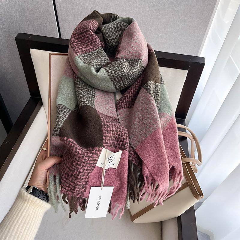 Weicher Schal Winter-Kaschmirschal Damen Warmer Kaschmir-Deckenschal Damenschal Dicker quadratischer Schal von Joom DACH