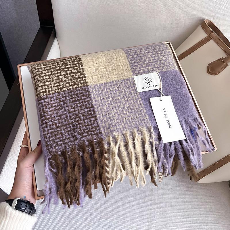 Weicher Schal Winter-Kaschmirschal Damen Warmer Kaschmir-Deckenschal Damenschal Dicker quadratischer Schal von Joom DACH