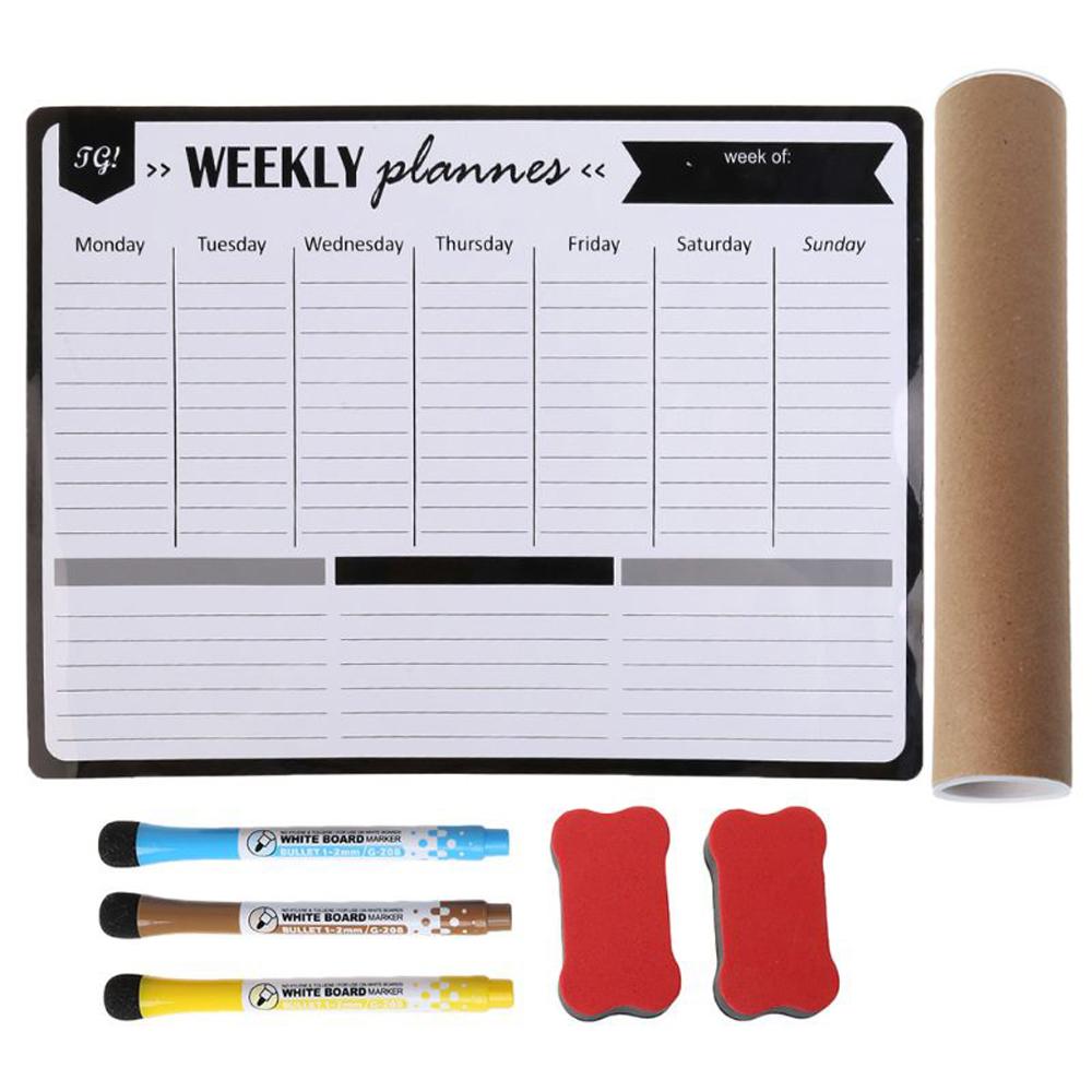 Weicher Tagesbotschaft Kühlschrankmagnet Magnetische Whiteboard-Planer Whiteboard Wochen- & Monatsplaner 30x40cm von Joom DACH
