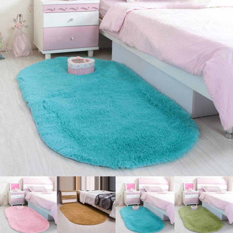 Weicher ovaler Memory-Schaum-Badezimmer-Schlafzimmer-Boden-Duschmatten-Teppich khaki von Joom DACH