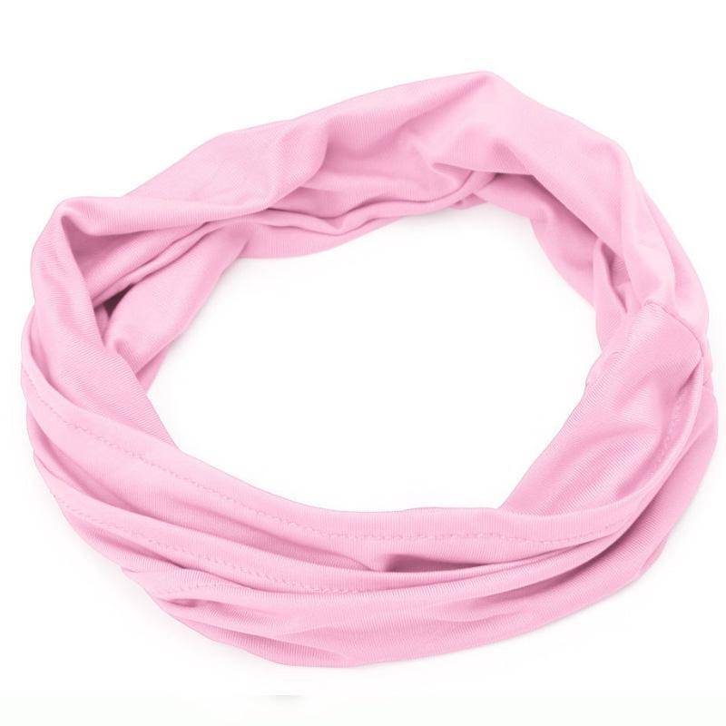 Weiches elastisches Stretch-Lauf-Haarband für Damen, breites Haarband, Kopfwickel, Yoga-Stirnband, Turban, LYD rosa von Joom DACH