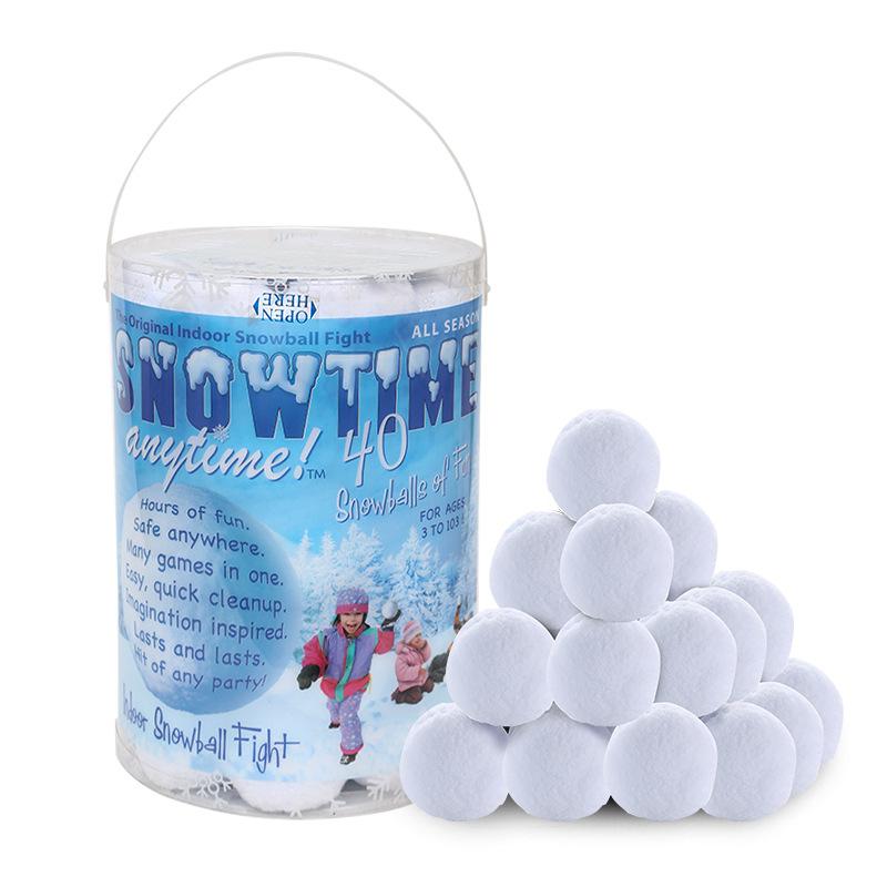 Weihnachten 40er Pack Künstliche Schneebälle Gefälschte Schneeballschlacht für Kinder Indoor Outdoor Spielzeug Schneebälle von Joom DACH