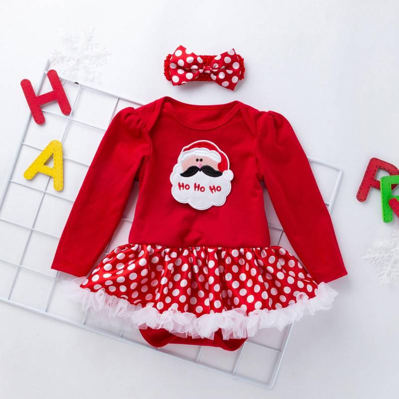 Weihnachten Baby Kleidung Langarm Strampler Kleid Baby Overall Strampler Baby Anzug 80 weiß von Joom DACH