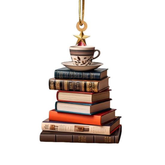 Weihnachten Baum Anhänger Acryl Baum Form Buch Gurke Ornament Weihnachten Baum Hängen von Joom DACH