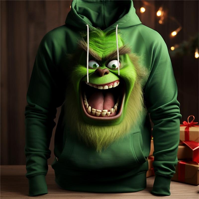 Weihnachten Herren Lustige Weihnachten 3D Hoodies Grafik Elf Mode 3D Druck Sport Outdoor Feiertags-Hoodies Marineblau XL von Joom DACH