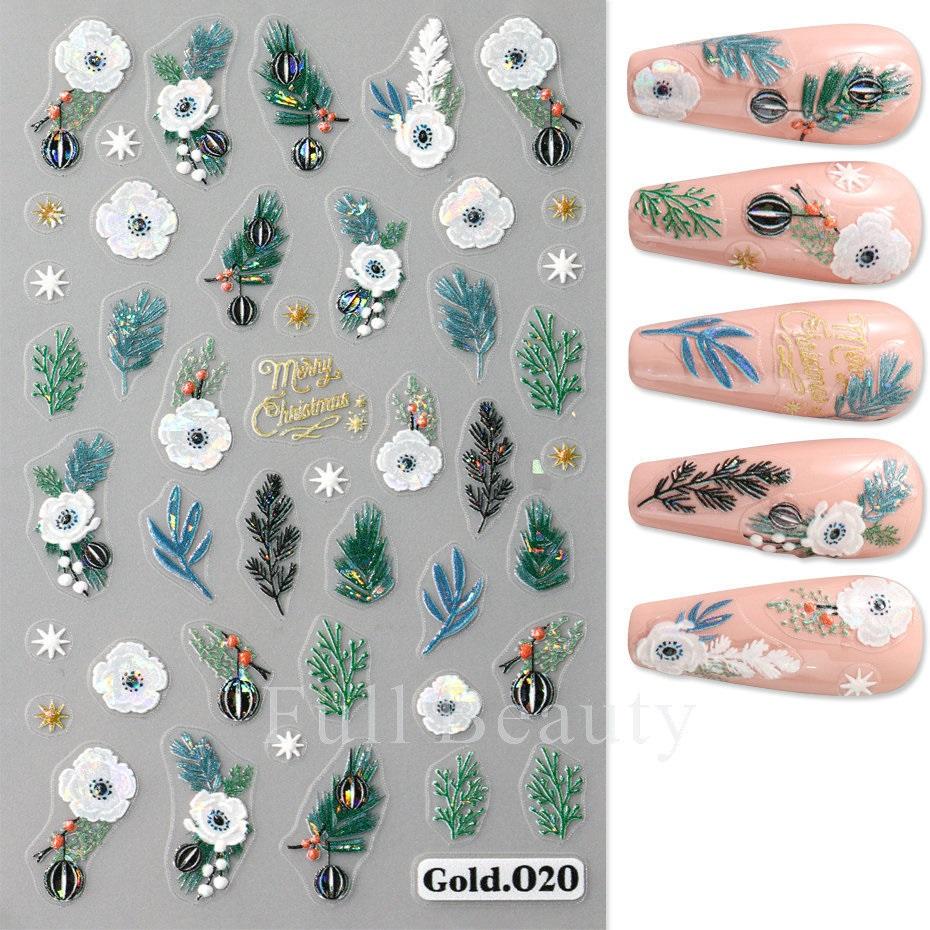 Weihnachten Nagel Aufkleber Adhesive Nail art Aufkleber XMAS Santa Elch Schnee Glocke Cooles Design Weihnachten von Joom DACH