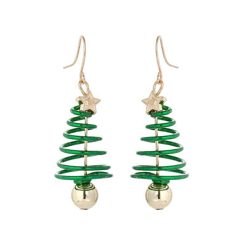 Weihnachten Ohrringe Spirale Weihnachtsbaum Tropfen Ohrring Für Frauen Weihnachten Party Schmuck Zubehör Mädchen Geschenke von Joom DACH