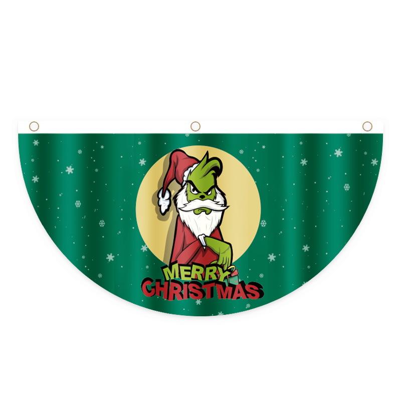 Weihnachten Outdoor Polyester fächerförmige Flagge Weihnachtsdekoration für Zuhause Cristmas Drop Ornament 2024 Weihnachten Navidad Geschenk Neujahr 2025 A von Joom DACH