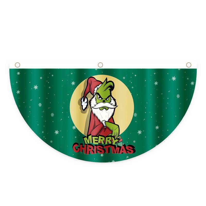 Weihnachten Outdoor Polyester fächerförmige Flagge Weihnachtsdekoration für Zuhause Cristmas Drop Ornament 2024 Weihnachten Navidad Geschenk Neujahr 2025 A von Joom DACH