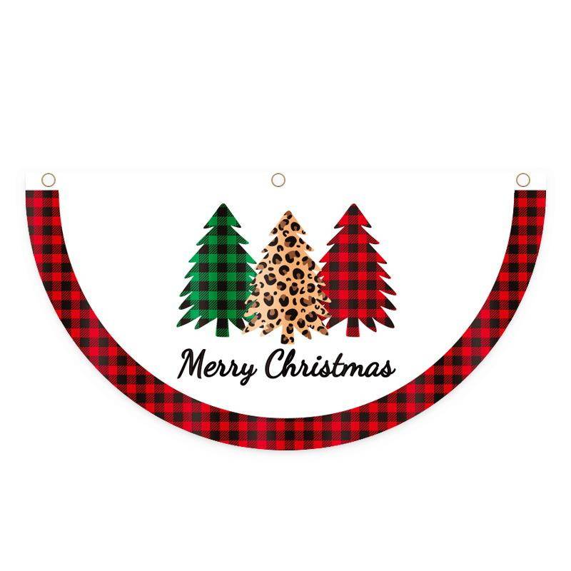 Weihnachten Outdoor Polyester fächerförmige Flagge Weihnachtsdekoration für Zuhause Cristmas Drop Ornament 2024 Weihnachten Navidad Geschenk Neujahr 2025 C von Joom DACH