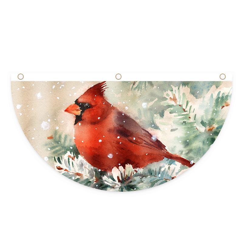 Weihnachten Outdoor Polyester fächerförmige Flagge Weihnachtsdekoration für Zuhause Cristmas Drop Ornament 2024 Weihnachten Navidad Geschenk Neujahr 2025 J von Joom DACH