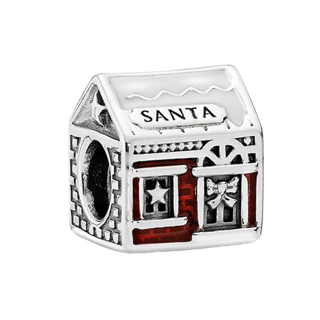 Weihnachten S925 Sterling Silber Charms Anhänger Europäischen Bead Fit Original Charms Armband Kette Mädchen Frauen Schmuck Geschenk von Joom DACH