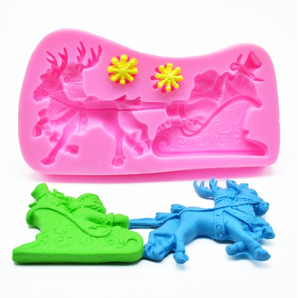 Weihnachten Silikon Backform DIY Mehrere Dekorative Kuchen Fondant Schokoladenform(#24) von Joom DACH