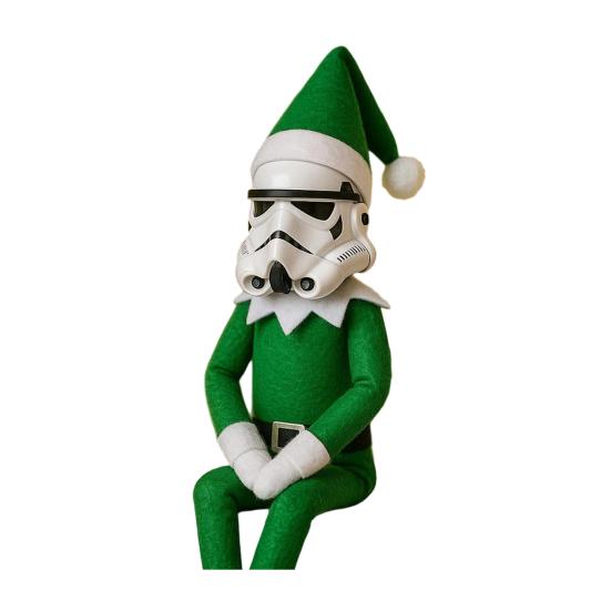Weihnachten Sitzender Sturmtruppler Puppe Ornament Sammlerstück Elf Snoop on A Stoop Figur Neuheit Stofftier grün von Joom DACH