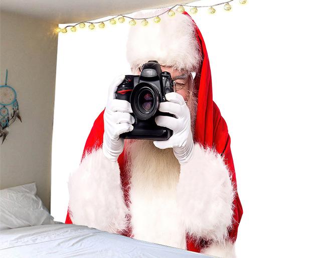 Weihnachten Tapisserie Santa Claus Schneemann Neue Jahr Hintergrund Wand Hängende Dekoration Kamin Strümpfe Geschenke Hängen Tuch 95x73cm von Joom DACH