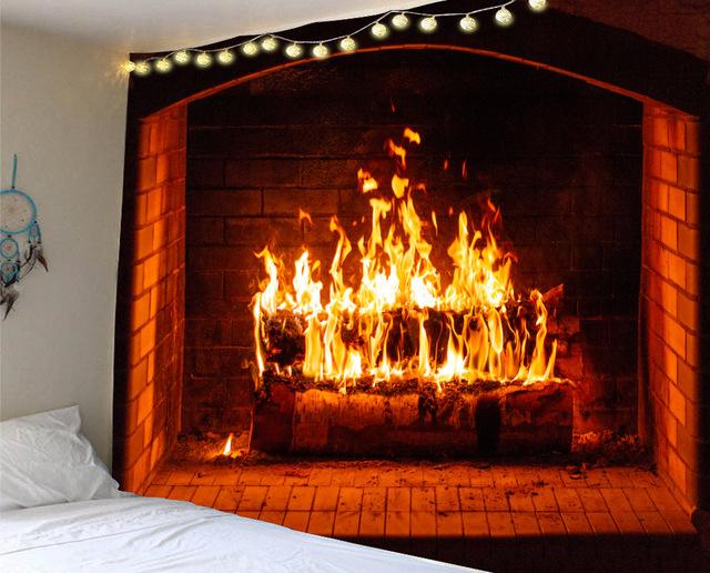 Weihnachten Tapisserie Santa Claus Schneemann Neue Jahr Hintergrund Wand Hängende Dekoration Kamin Strümpfe Geschenke Hängen Tuch 95x73cm von Joom DACH