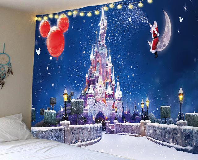 Weihnachten Tapisserie Santa Claus Schneemann Neue Jahr Hintergrund Wand Hängende Dekoration Kamin Strümpfe Geschenke Hängen Tuch 95x73cm von Joom DACH