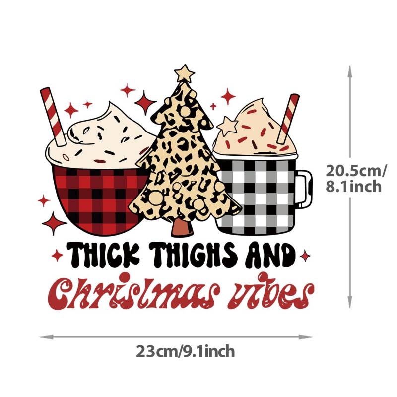 Weihnachten Thermopresse Aufkleber Aufkleber Weihnachtsmann Schneemann Kleidung Aufkleber Wärmeübertragung Diy Parches Ropa Hoodies Winter Patch von Joom DACH