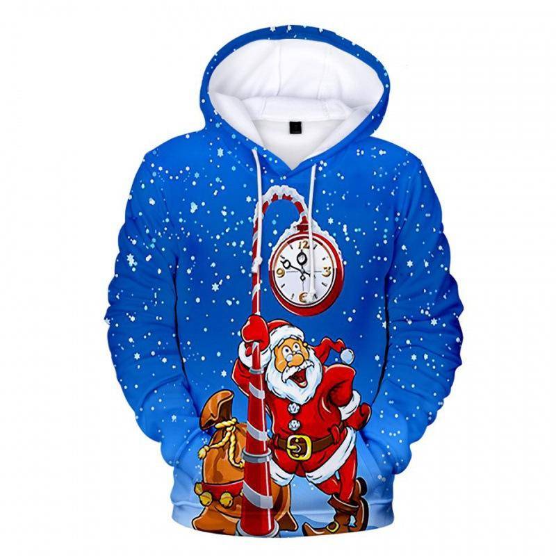 Weihnachten Weihnachtsmann 3D Digitaldruck Herren Kapuzensweatshirt XL von Joom DACH