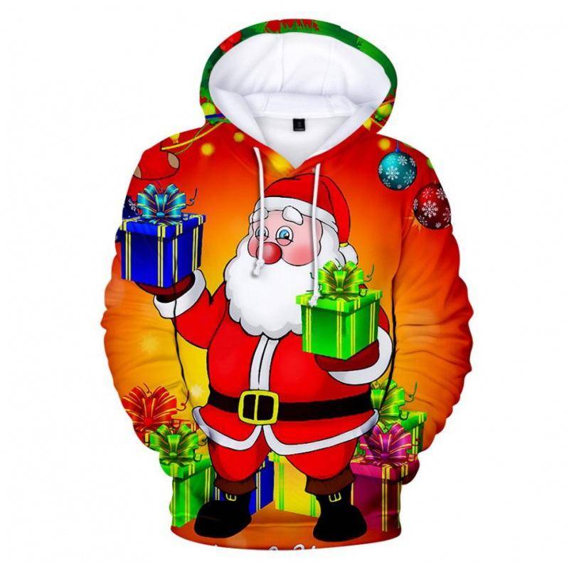 Weihnachten Weihnachtsmann 3D Digitaldruck Herren Kapuzensweatshirt XL von Joom DACH