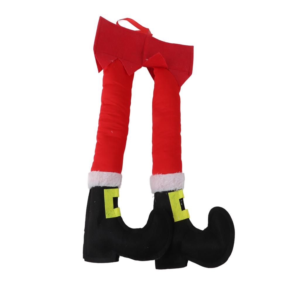 Weihnachten Weihnachtsmann Elfenbeine Plüsch Stofffüße mit Schuhen Weihnachtsbaum Dekoration Schmuck Weihnachtsdekoration schwarz von Joom DACH