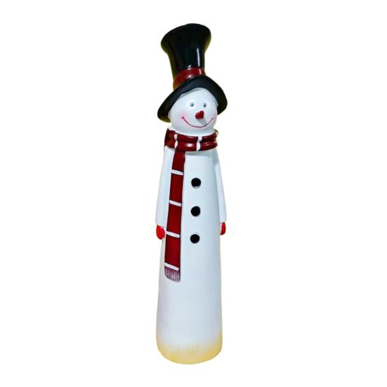 Weihnachten Weihnachtsmann Figur Handbemalt Cartoon Schneemann Harz Statue Skulptur Feiertagsparty Heim Büro Schreibtisch Dekoration B von Joom DACH