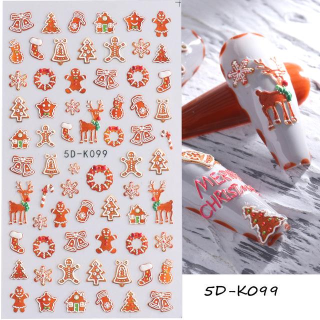 Weihnachten X Max Schnee Maniküre Dekor Sliders Relief gravierte 5D geprägte Nagelaufkleber Nail Art Sticker Aufkleber von Joom DACH