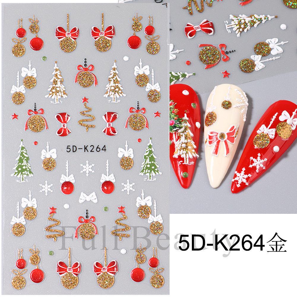 Weihnachten X Max Schnee Maniküre Dekor Sliders Relief gravierte 5D geprägte Nagelaufkleber Nail Art Sticker Aufkleber von Joom DACH