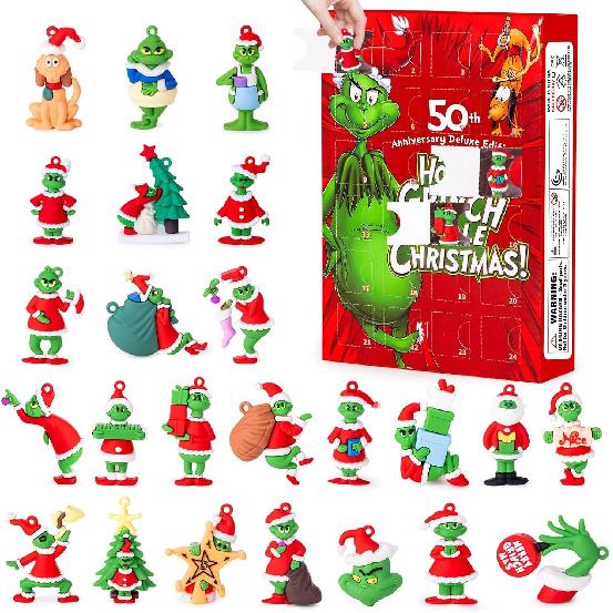 Weihnachts-Adventskalender 2025,Weihnachts-Countdown-Kalender,24 Tage Weihnachtsüberraschungen,mit 24 Sammelobjekten für Kinder, Erwachsene, Teenager von Joom DACH