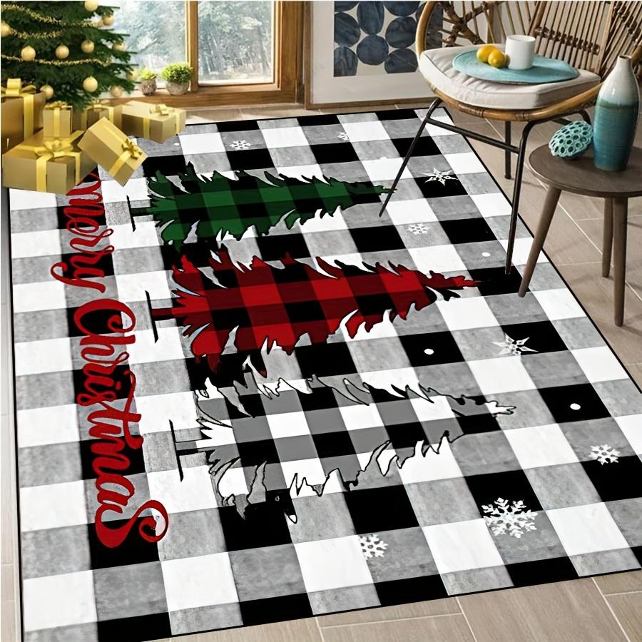 Weihnachts-Bodenmatte, Weihnachtsmann, Schneemann, weicher Küchenteppich, Anti-Ermüdungs-Teppich, wasserdicht, rutschfest, Teppich-Set, Läufer, Teppich, saugfähiger Teppich für die Küche 160*200cm von Joom DACH