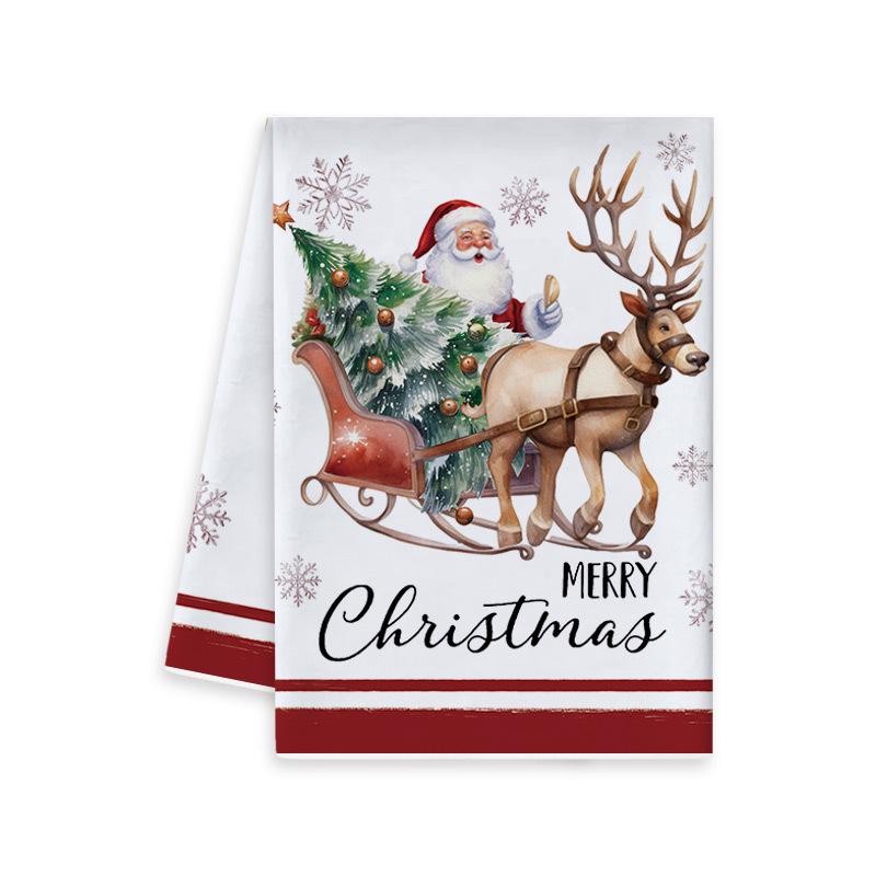 Weihnachts-Cartoon-Druck Geschirrtuch & Handtuch 40x60 cm von Joom DACH