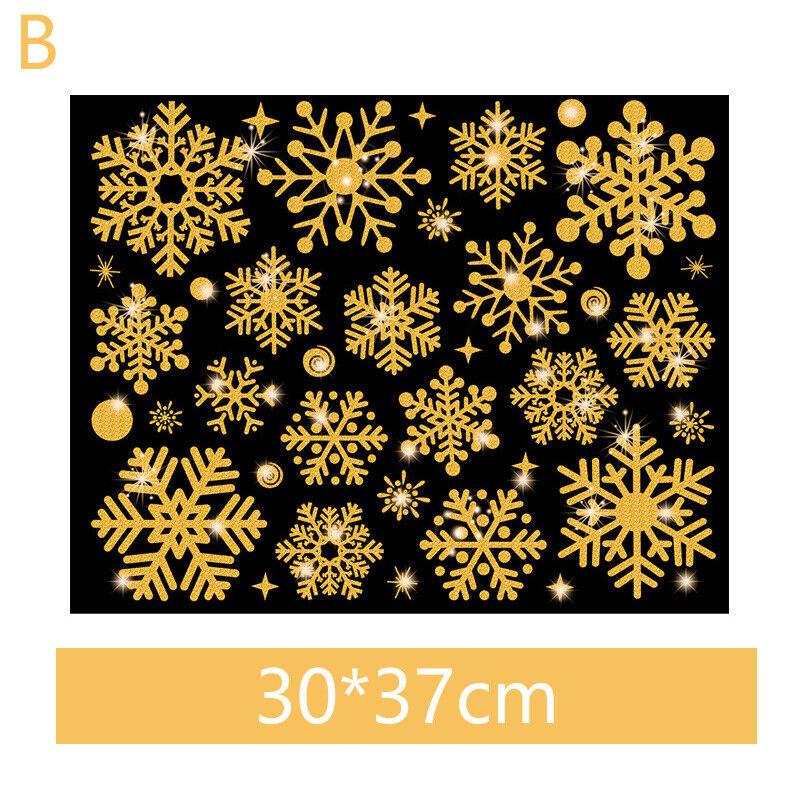 Weihnachts-Fensteraufkleber, Weihnachtsaufkleber, Schneeflocken-Aufkleber, statischer Aufkleber für Weihnachtsaufkleber, Fenster, Weihnachts-Fensterdekoration Style B von Joom DACH