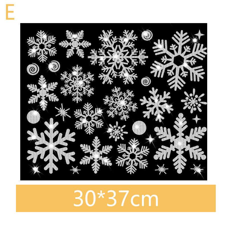 Weihnachts-Fensteraufkleber, Weihnachtsaufkleber, Schneeflocken-Aufkleber, statischer Aufkleber für Weihnachtsaufkleber, Fenster, Weihnachts-Fensterdekoration Style E von Joom DACH