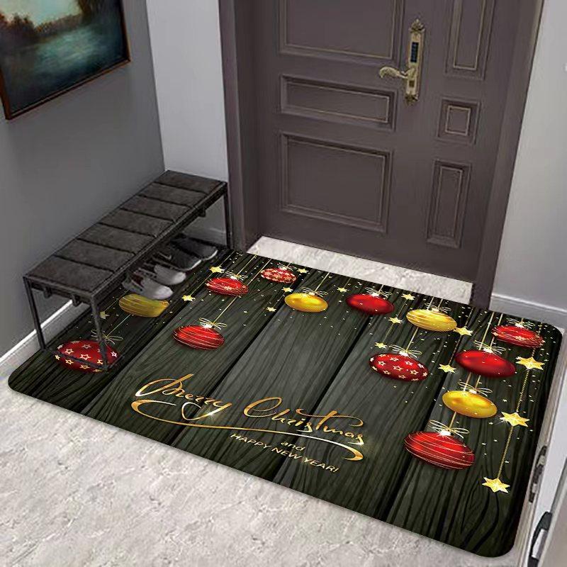 Weihnachts-Fußmatte, Küchenmatte, Weihnachtsmann, rutschfester Teppich, Weihnachtsdekoration, Zuhause, frohes neues Jahr, Weihnachtsschmuck, Geschenke 60*90 CM von Joom DACH