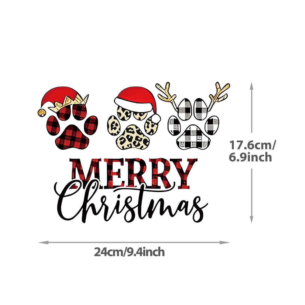 Weihnachts-Kleideraufnäher, Aufkleber-Kleideraufnäher, Wollmantel, Hut und Hemd Heißpressanwendung Heißpresse von Joom DACH