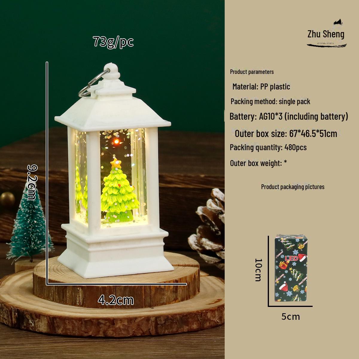 Weihnachts-LED-Schneekugel-Laterne mit Weihnachtsmann- und Schneemann-Dekor, Kerzenständer-Nachtlicht-Ornament. von Joom DACH